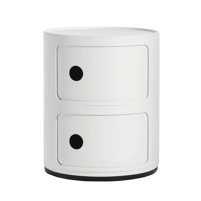 Meuble de rangement COMPONIBILI MAT de Kartell, 2 éléments, Blanc Meuble de rangement COMPONIBILI MAT de Kartell, 2 éléments, Blanc