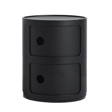 Meuble de rangement COMPONIBILI MAT de Kartell, 2 éléments, Noir