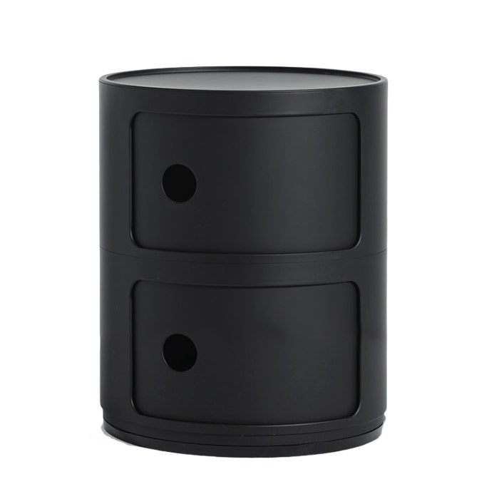 Meuble de rangement COMPONIBILI MAT de Kartell, 2 éléments, Noir Meuble de rangement COMPONIBILI MAT de Kartell, 2 éléments, Noir