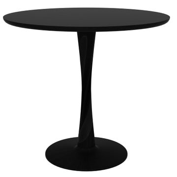 Table ronde TORSION d'Ethnicraft, 90 x 90 cm, Noir