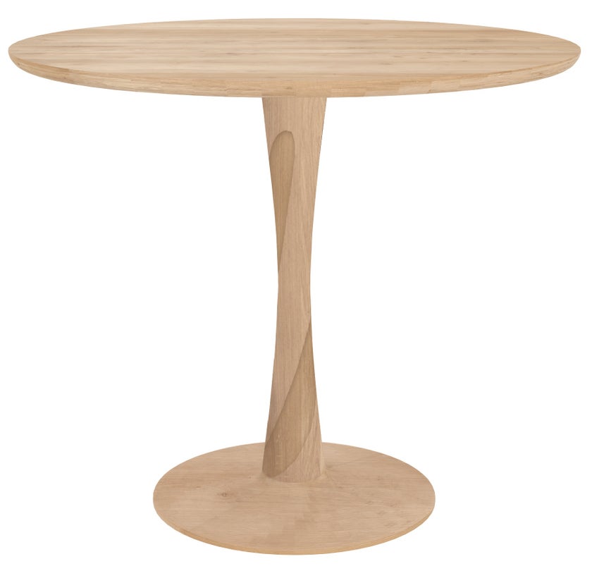 Table à manger TORSION d'Ethnicraft en chêne, 90 x 90 x 76 cm Table à manger TORSION d'Ethnicraft en chêne, 90 x 90 x 76 cm