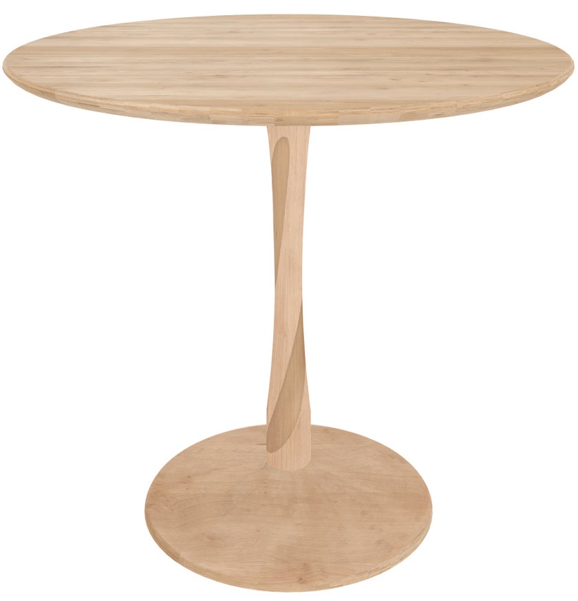 Table à manger TORSION d'Ethnicraft en chêne, 127 x 127 x 76 cm
