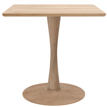 Table carrée TORSION d'Ethnicraft, 70 x 70 cm, Chêne naturel
