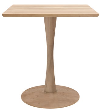 Table carrée TORSION d'Ethnicraft, 70 x 70 cm, Chêne naturel Table carrée TORSION d'Ethnicraft, 70 x 70 cm, Chêne naturel