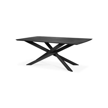 Table Mikado - chêne vernis - noir - rectangulaire d'Ethnicraft, 203x106x76