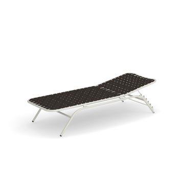 Bain de soleil YARD de Emu, Blanc mat / sangles marron