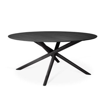 Table Mikado - chêne vernis - noir - ronde d'Ethnicraft