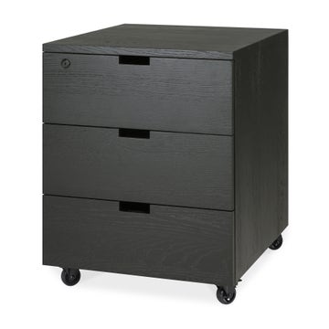 Caisson Billy 3 tiroirs - avec serrure d'Ethnicraft, chêne noir verni