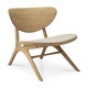 Fauteuil Eye - chêne vernis - tissu Off White