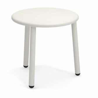 Table basse en aluminium YARD de Emu, Ø50 cm, Blanc mat