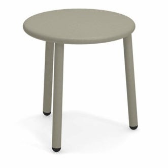 Table basse en aluminium YARD de Emu, Ø50 cm, Gris / vert