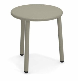 Table basse en aluminium YARD de Emu, Ø50 cm, Gris / vert