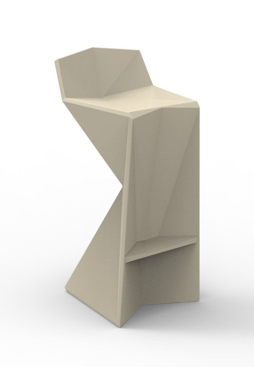 Tabouret de bar VERTEX de Vondom, Ecru Tabouret de bar VERTEX de Vondom, Ecru