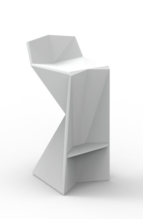 Tabouret de bar VERTEX de Vondom, Glacier Tabouret de bar VERTEX de Vondom, Glacier