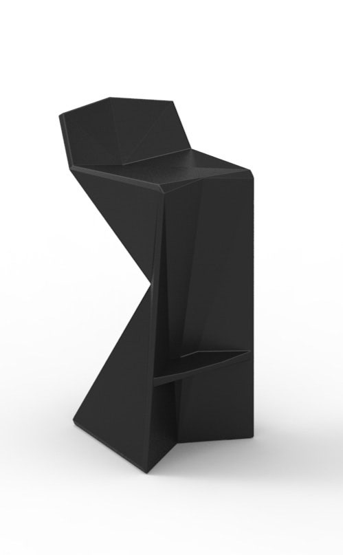 Tabouret de bar VERTEX de Vondom, Noir Tabouret de bar VERTEX de Vondom, Noir
