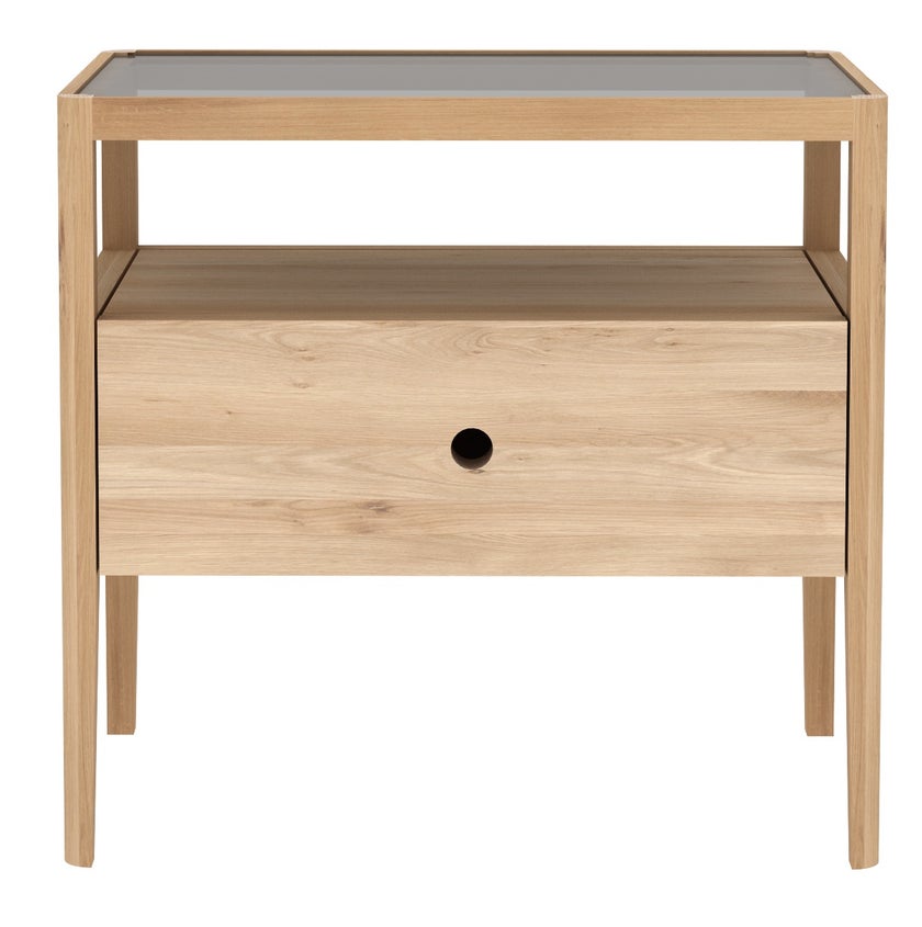 Table de chevet SPINDLE d'Ethnicraft, Chêne Table de chevet SPINDLE d'Ethnicraft, Chêne