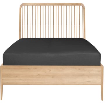 Lit SPINDLE d'Ethnicraft, Couchage 180 x 200 cm, Chêne