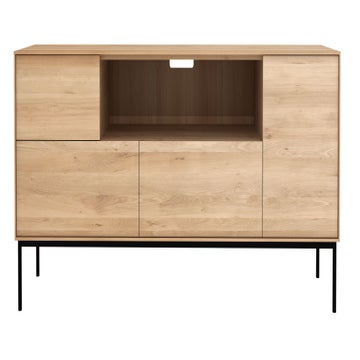  Meuble TV WHITEBIRD d'Ethnicraft, 1 porte / 1 porte battante / 2 tiroirs, Chêne