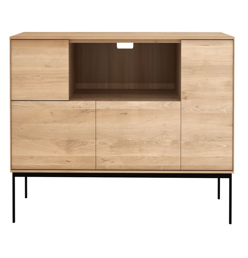 Meuble TV WHITEBIRD d'Ethnicraft, 1 porte / 1 porte battante / 2 tiroirs, Chêne