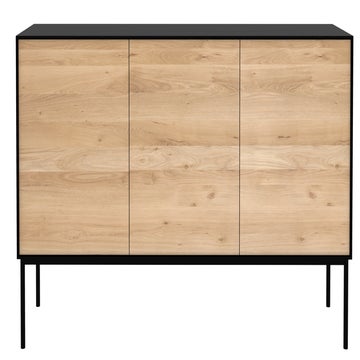 Buffet BLACKBIRD d'Ethnicraft, 3 portes, Chêne et noir
