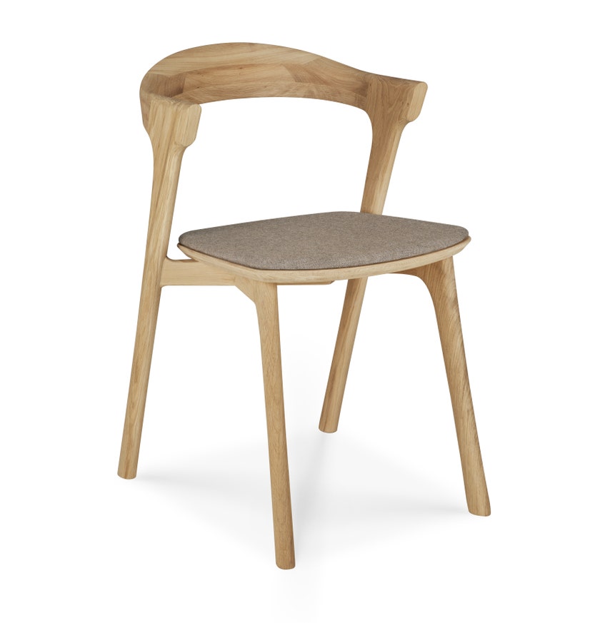 Chaise Bok - chêne vernis - tissu Warm Grey