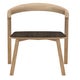 Chaise BOK en chêne avec revêtement, Brun foncé