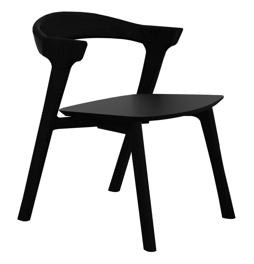 Chaise BOK en chêne d'Ethnicraft, Noir brossé