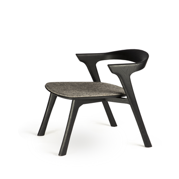 Chaise BOK en chêne noir d'Ethnicraft avec revêtement, Gris