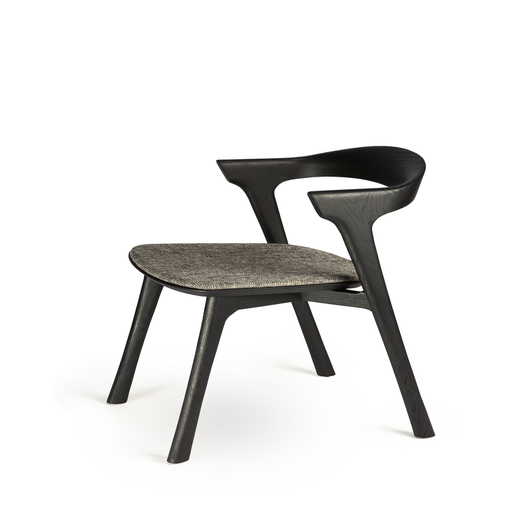 Chaise BOK en chêne noir d'Ethnicraft avec revêtement, Gris