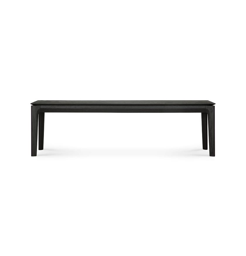Banc BOK en chêne d'Ethnicraft, L, Chêne teinté noir