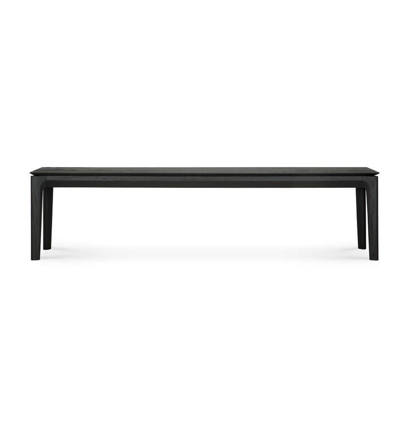 Banc BOK en chêne d'Ethnicraft, XL, Chêne teinté noir