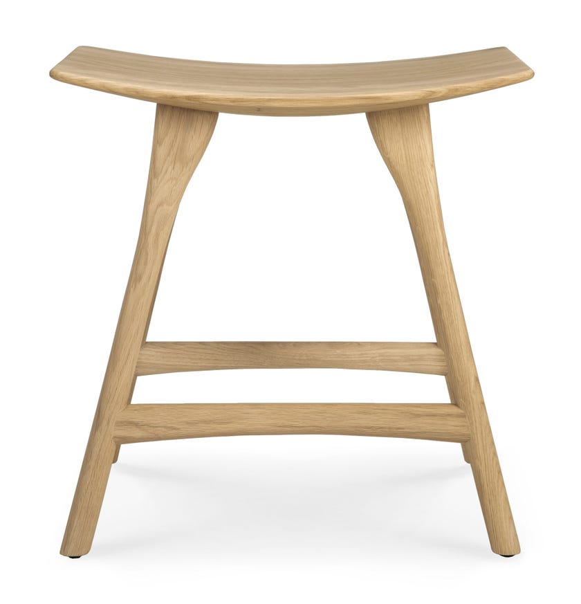 Tabouret bas OSSO d'Ethnicraft, Chêne huilé