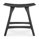 Tabouret bas OSSO d'Ethnicraft, Chêne teinté noir