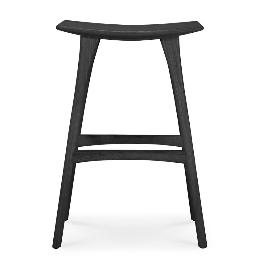 Tabouret de bar OSSO d'Ethnicraft, Chêne teinté noir