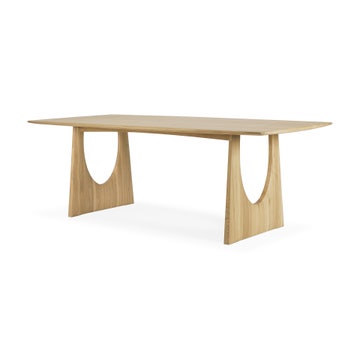Table à manger GEOMETRIC d'Ethnicraft, 220 x 100 x 76 cm, Chêne