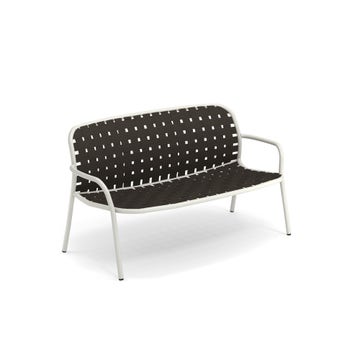 Sofa / banc 2 places YARD de Emu, Blanc et marron