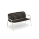 Sofa / banc 2 places YARD, Blanc et marron