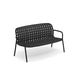 Sofa / banc 2 places YARD, Noir et gris foncé