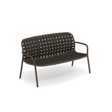 Sofa / banc 2 places YARD de Emu, Marron d'Inde / marron