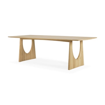 Table à manger GEOMETRIC d'Ethnicraft, 250 x 100 x 76 cm, Chêne