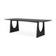 Table à manger GEOMETRIC, 250 x 100 x 76 cm, Chêne teinté noir