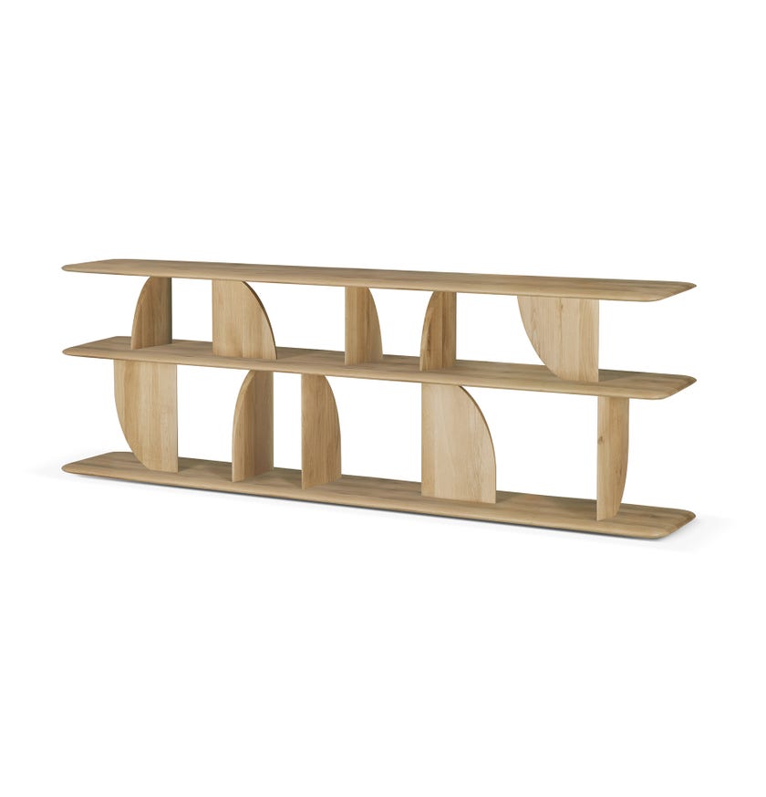 Console GEOMETRIC de Ethnicraft, 210X35 H67, chêne huilé