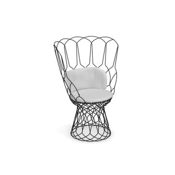 Fauteuil RE-TROUVE avec coussin de Emu, Noir