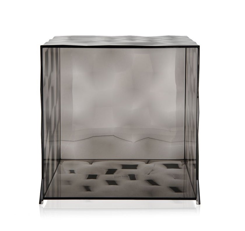 Meuble de rangement Cube OPTIC sans battant de Kartell, Fumé Meuble de rangement Cube OPTIC sans battant de Kartell, Fumé