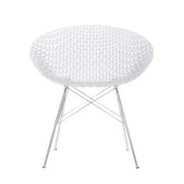 Fauteuil SMATRIK de Kartell, Christal - pied chrome