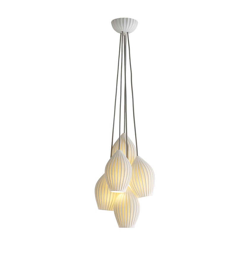 Suspension FIN GROUPING 5 grappes d'Original BTC, Blanc Naturel