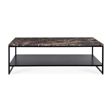 Table basse STONE d'Ethnicraft, 120 cm, Marbre dark emperador