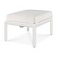 Repose-pieds de jardin Jack en aluminium blanc avec coussin, Off white