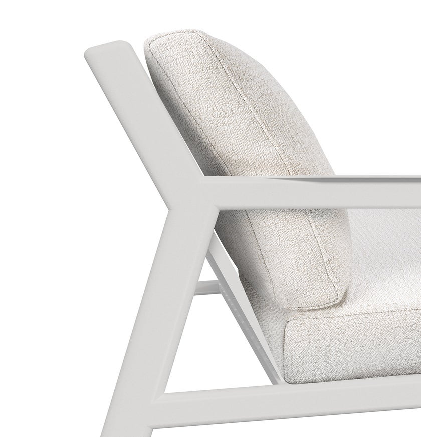 Canapé de jardin Jack d'Ethnicraft en aluminium blanc avec coussin, Off white