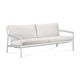 Canapé de jardin Jack en aluminium blanc avec coussin, Off white